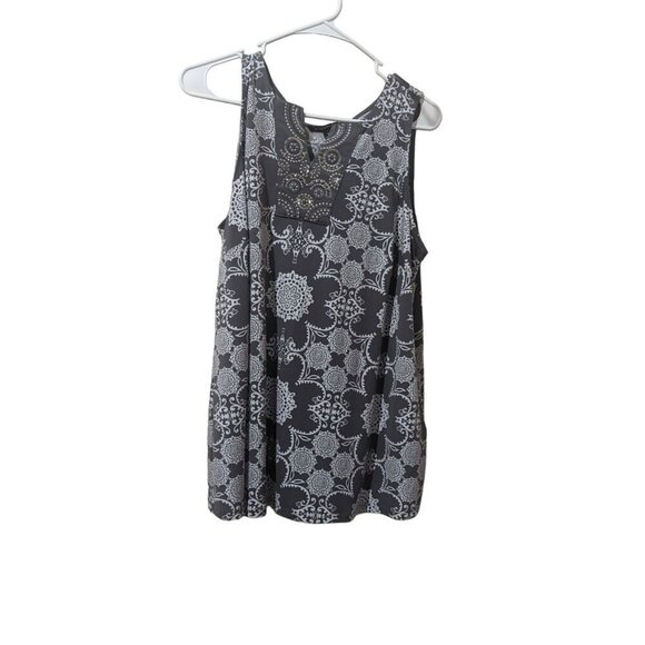 Hawthorn women's tank top blouse size 1X Gray sleeveless  embellished - Picture 1 of 8